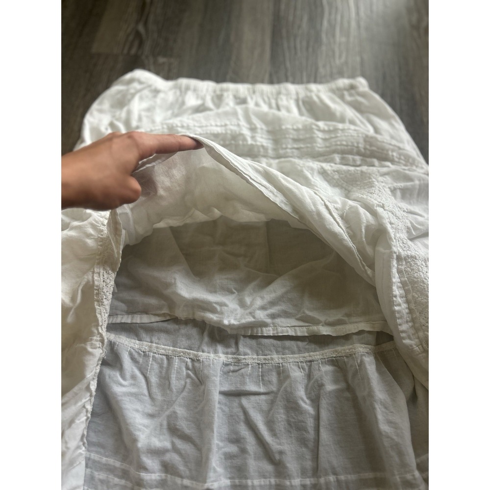 Urban Outfitters Cotton Lace Tiered Midi Skirt Cottagecore Boho Fairy Feminine - Picture 3 of 6